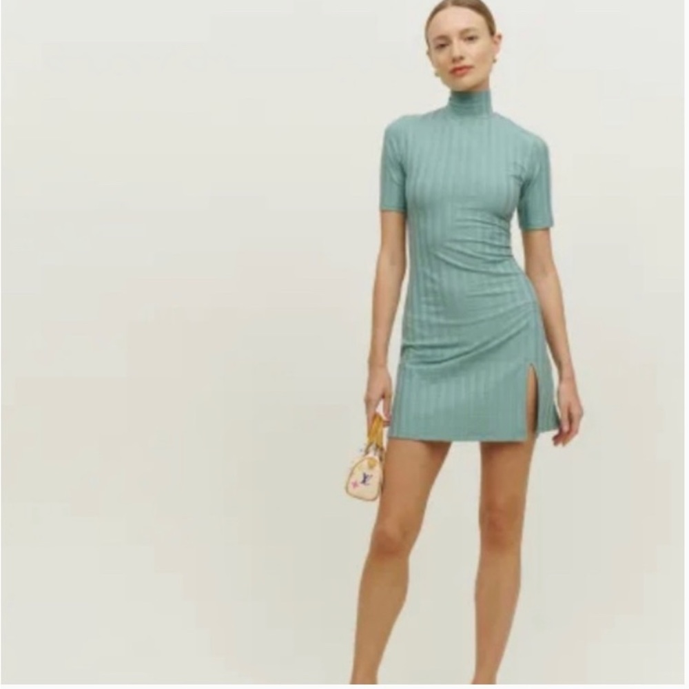 Reformation Zia Dress Blue Size 6